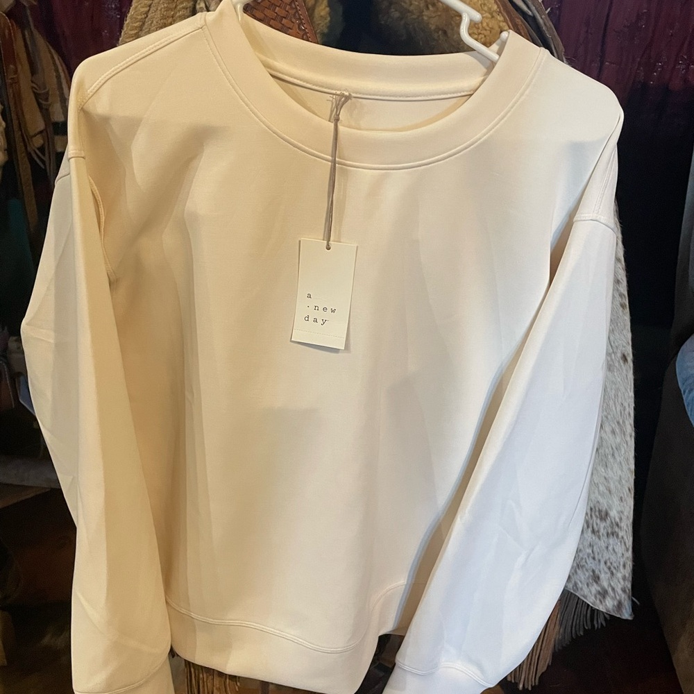 A New Day Cream Boxy Sweatshirt